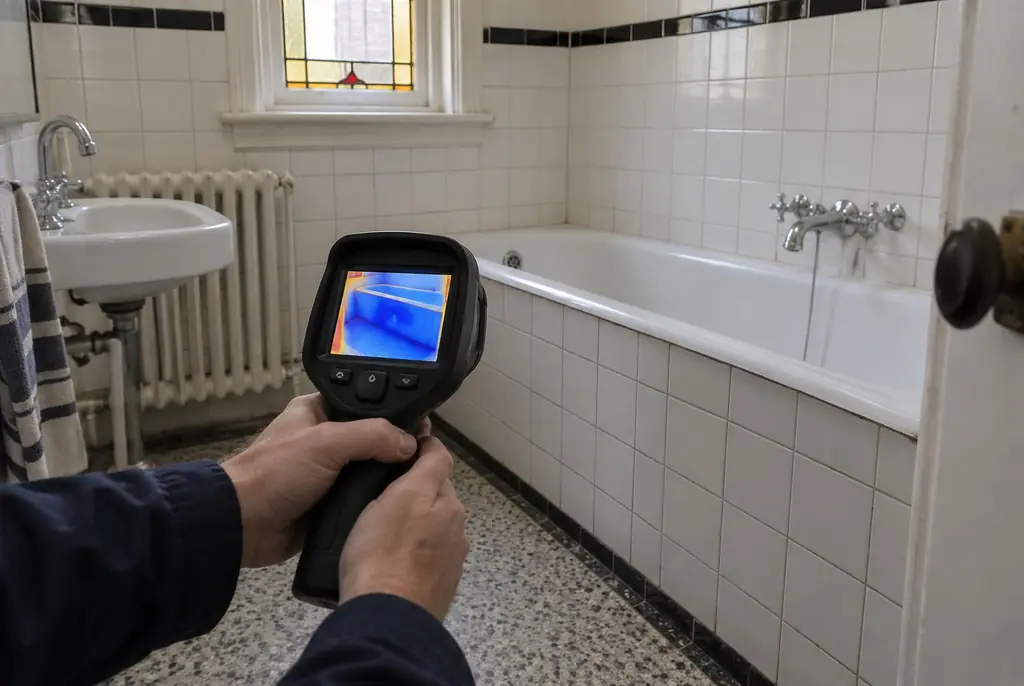 Lekdetectie Schiedam – onderzoek in een badkamer van een oudere woning