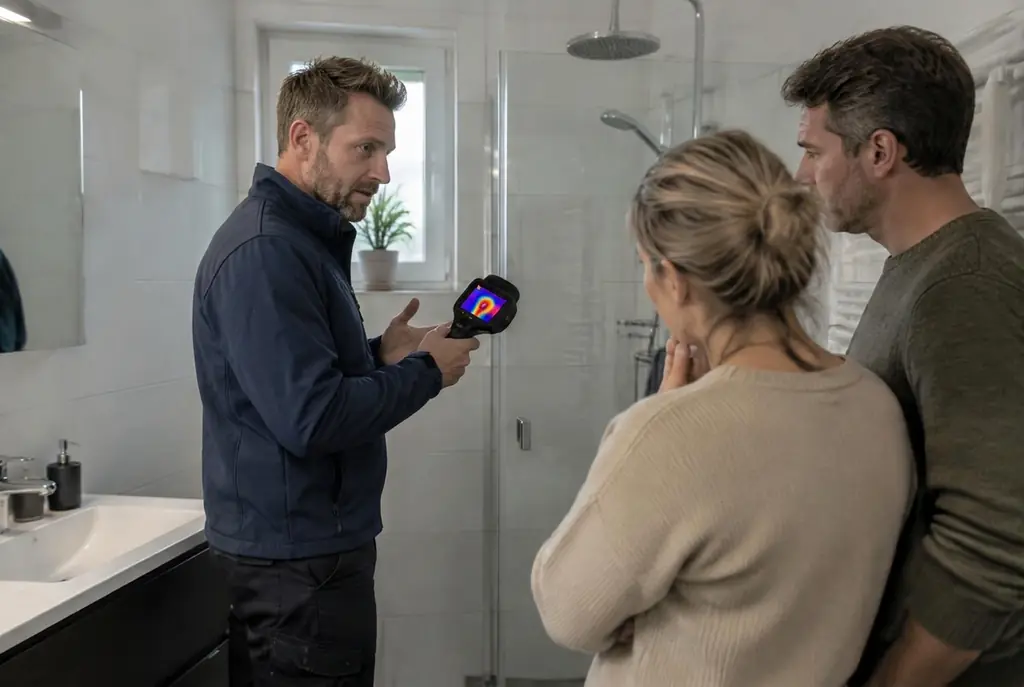 Lekdetectie Schiedam – specialist legt bevindingen uit aan bewoner